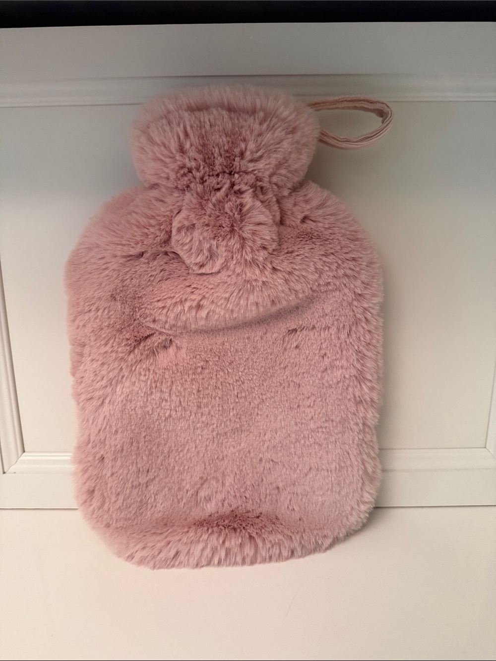 Plush Faux Fur Pink Hot water bottle - Soft Pink